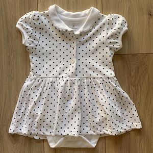 Mothercare Baby Girl White Polka Dot Bodysuit Dress